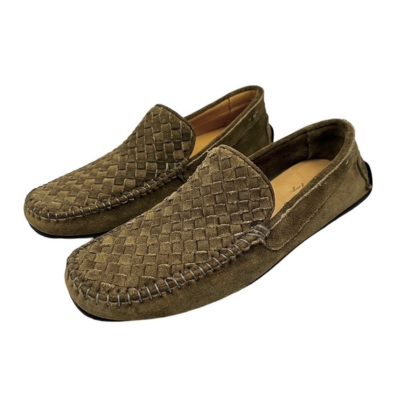 MASSIMO MATTEO Woven Suede Driving Loafers - Picture 4 of 8